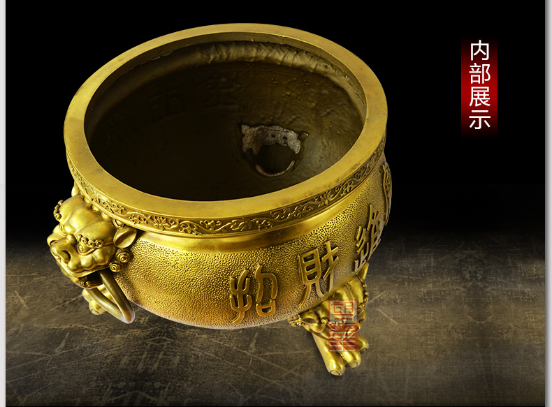 純銅香爐，三足宣德爐