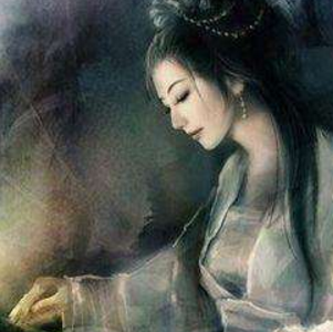 水墨古風淡雅女子頭像