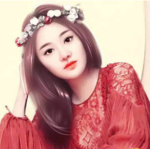 鄭爽紅妝古風頭像