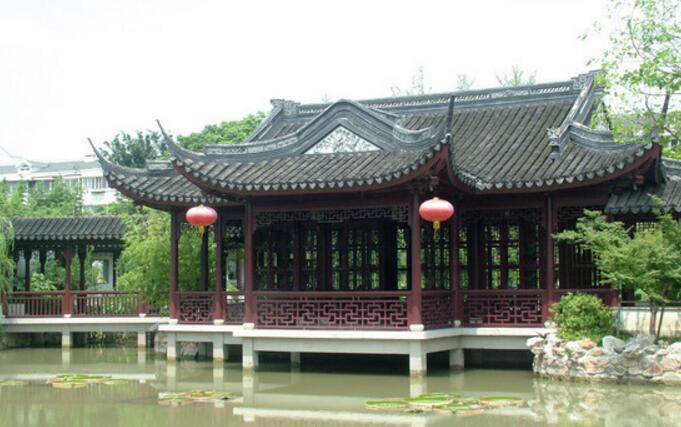 南翔古猗園掠影，亭臺水榭