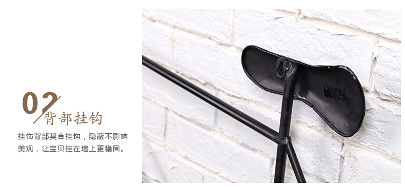 工業(yè)風(fēng)鐵藝自行車(chē)模型復(fù)古壁掛墻面裝飾