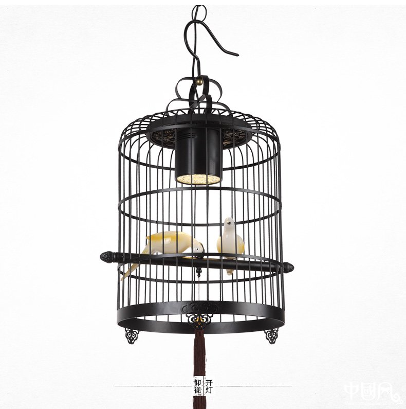 新中式鳥籠吊燈鳥籠燈，匠心啟航閱讀十足