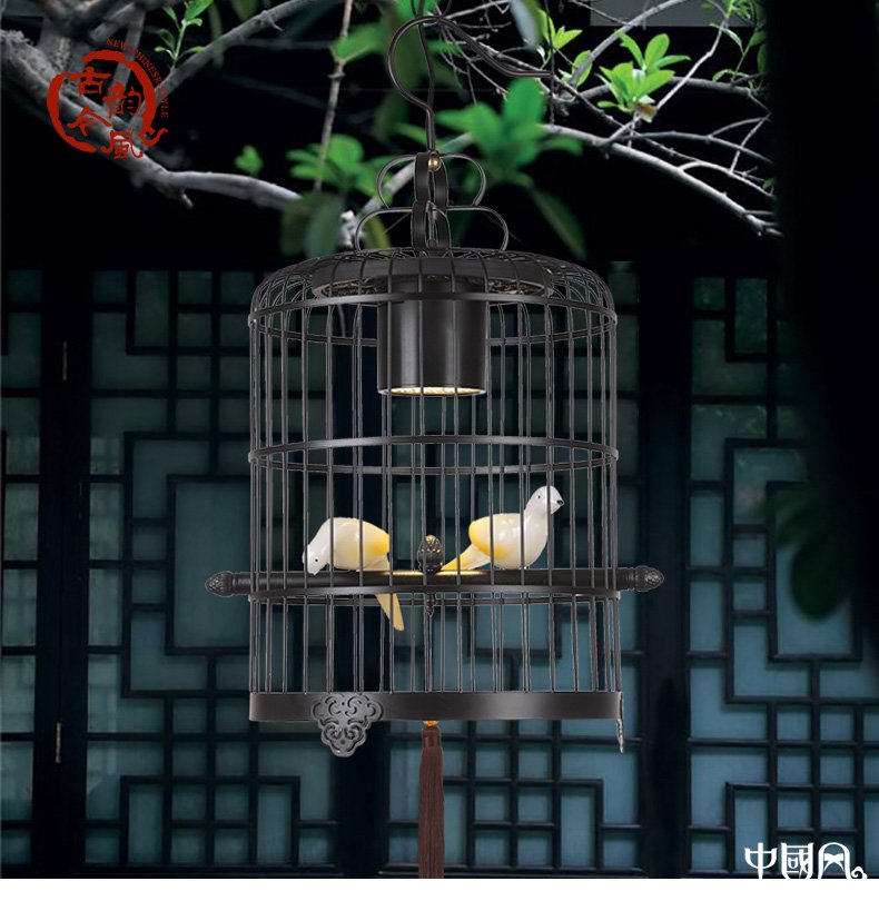 新中式鳥籠吊燈鳥籠燈，匠心啟航閱讀十足