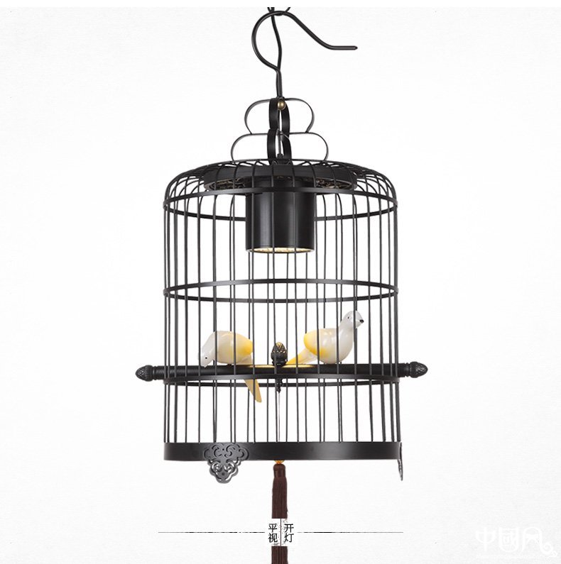 新中式鳥籠吊燈鳥籠燈，匠心啟航閱讀十足