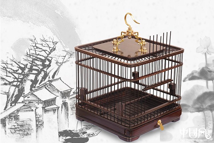 匠心啟航閱讀紅木鳥籠子