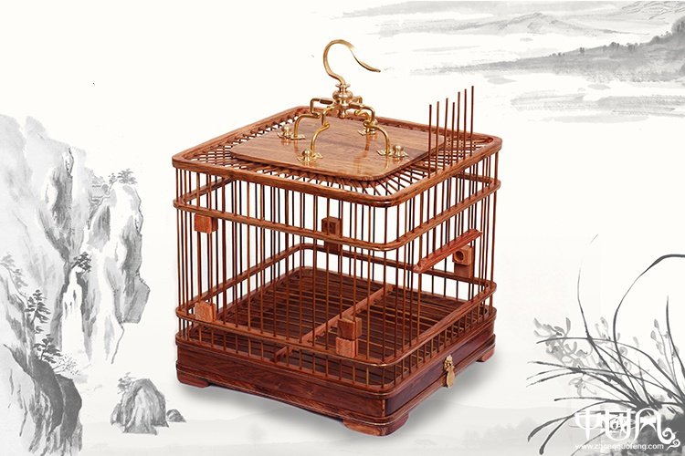 匠心啟航閱讀紅木鳥籠子