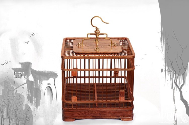 匠心啟航閱讀紅木鳥籠子