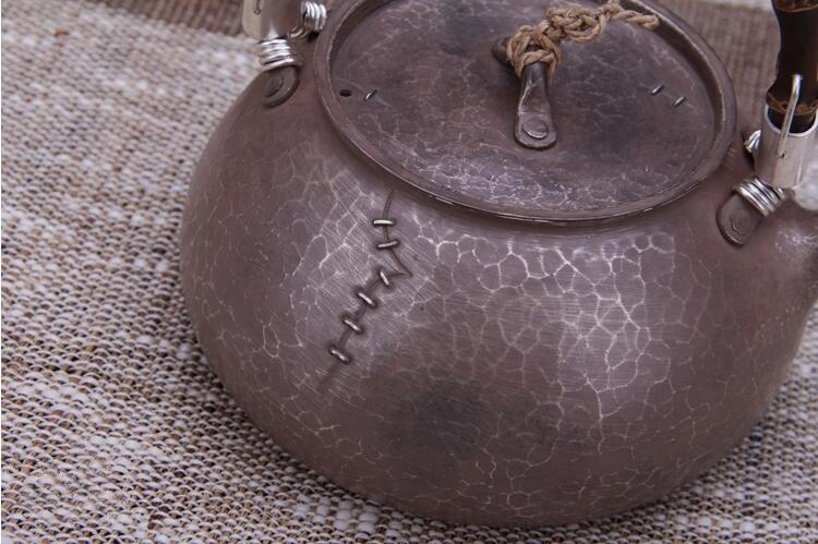 云南銀壺999純銀炮口仿古銀茶壺