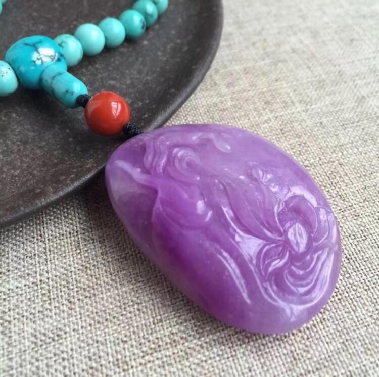 老礦冰種綠松石項(xiàng)鏈，綠松石項(xiàng)鏈搭配