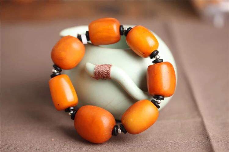 匠心啟航閱讀天然琥珀老蜜蠟手串