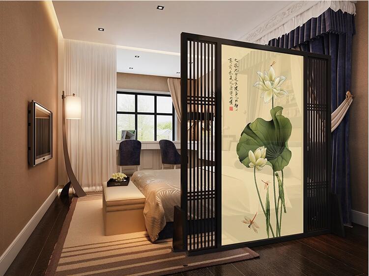 簡約現(xiàn)代中式屏風隔斷客廳玄關(guān)