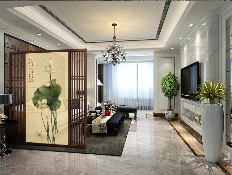 簡約現(xiàn)代中式屏風隔斷客廳玄關(guān)