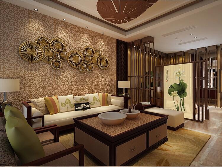 簡約現(xiàn)代中式屏風隔斷客廳玄關(guān)