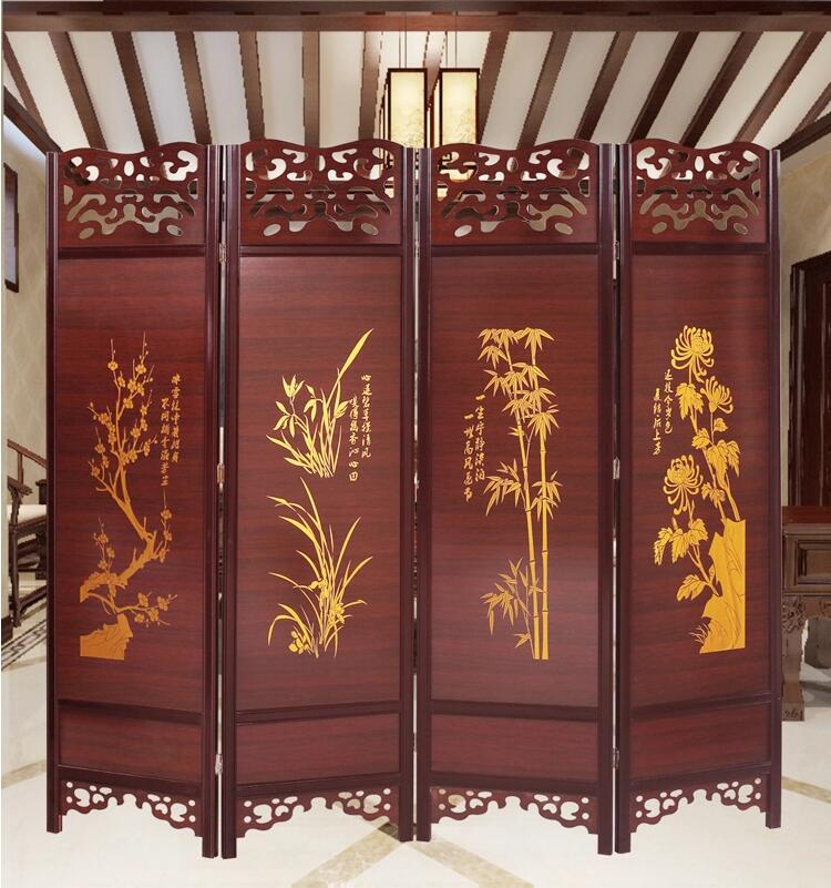 實木中式仿古屏風
