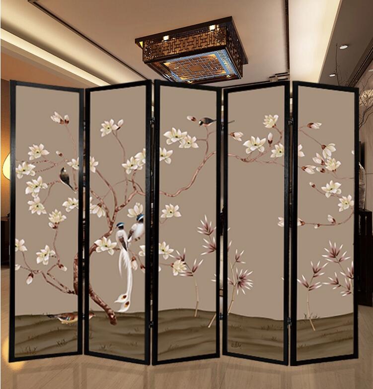現(xiàn)代中式實木屏風(fēng)隔斷
