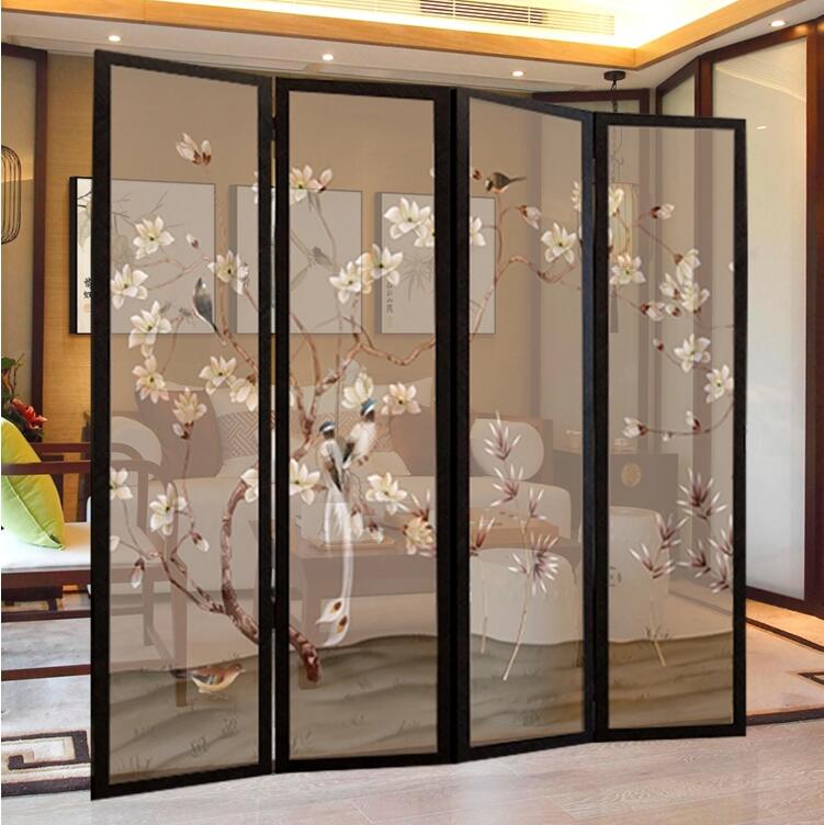 現(xiàn)代中式實木屏風(fēng)隔斷