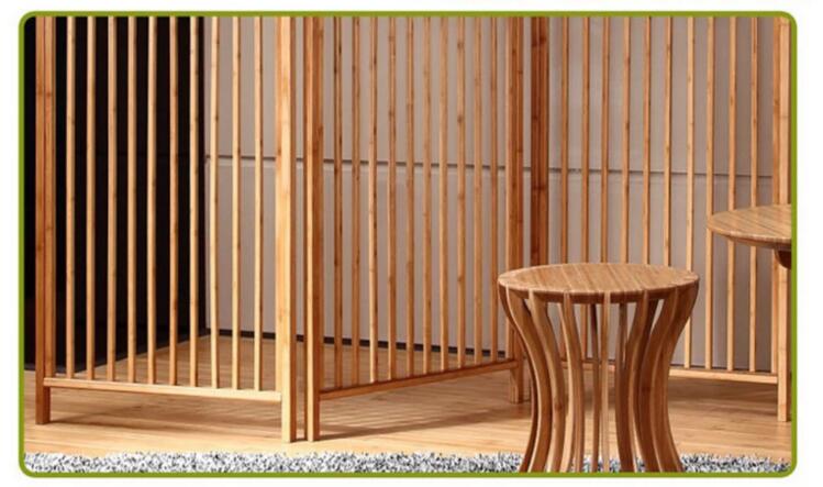 臥室中式竹屏風隔斷