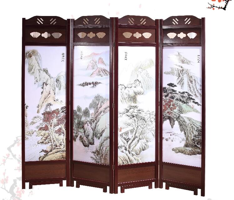 古典實木屏風(fēng)匠心啟航閱讀山屏風(fēng)隔斷