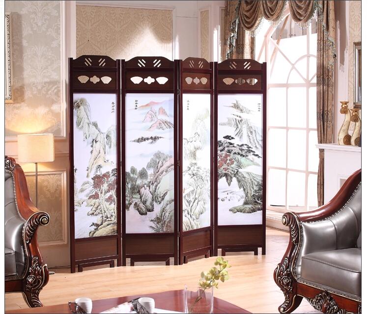 古典實木屏風(fēng)匠心啟航閱讀山屏風(fēng)隔斷