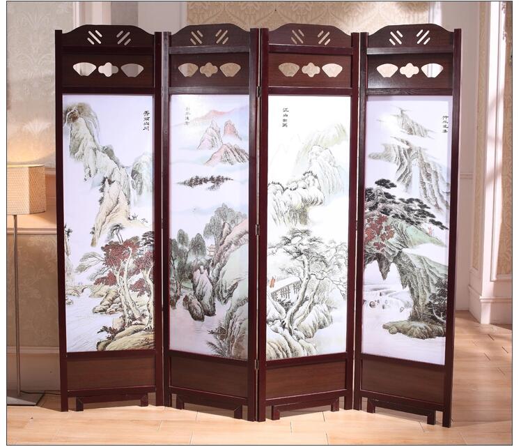古典實木屏風(fēng)匠心啟航閱讀山屏風(fēng)隔斷