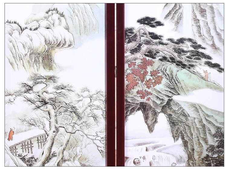 古典實木屏風(fēng)匠心啟航閱讀山屏風(fēng)隔斷