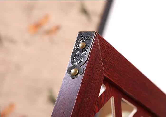 客廳中式復古實木雕花玄關屏風