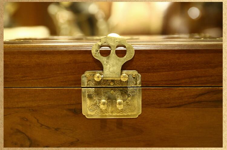 新中式實木明清復(fù)古老家具小樟木箱子