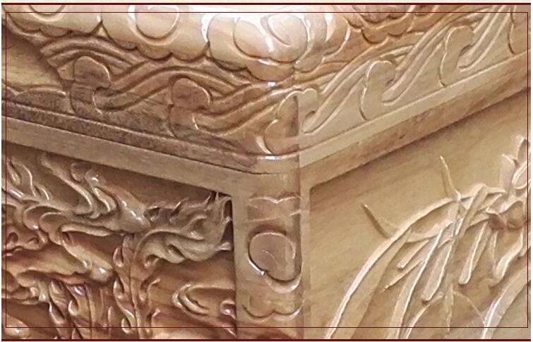 匠心啟航閱讀龍鳳雙喜香樟木箱子