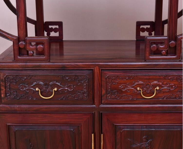 全實木中式大紅酸枝博古架