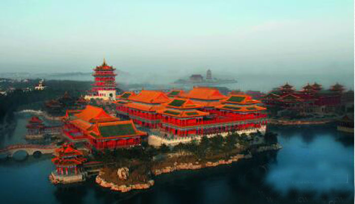 蓬萊三仙山：明清皇家風(fēng)格亭臺樓閣設(shè)計(jì)