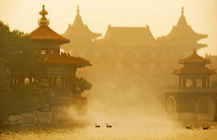 蓬萊三仙山：明清皇家風(fēng)格亭臺樓閣設(shè)計(jì)