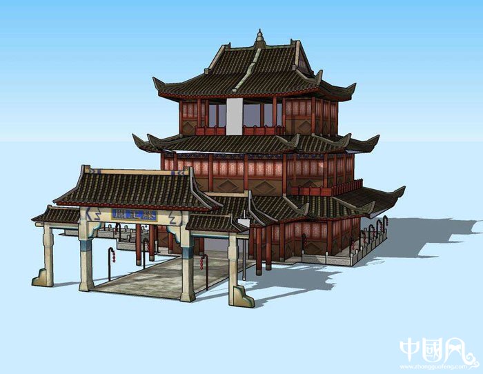 匠心啟航閱讀滕王閣亭臺(tái)樓閣模型