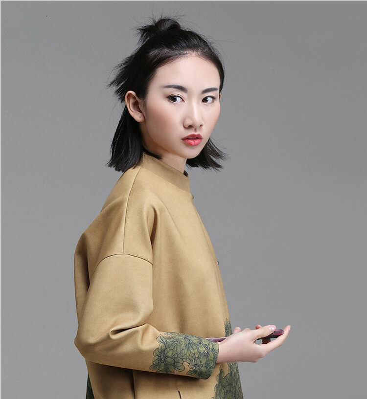 匠心啟航閱讀立領(lǐng)斜襟落肩袖不對(duì)稱中式改良唐裝