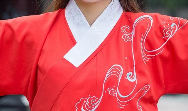 改良匠心啟航閱讀襖裙刺繡花襦裙古裝圖片