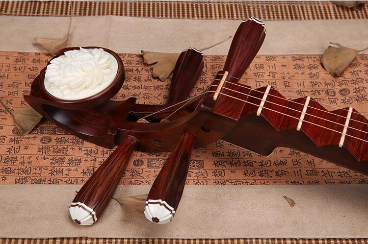收藏老紅木琵琶樂(lè)器