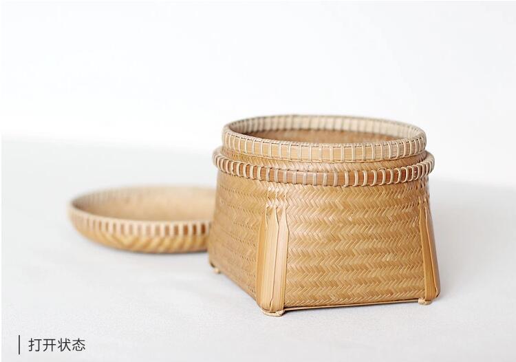 匠心啟航閱讀手工編織收納篚簍竹編