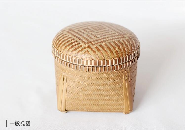 匠心啟航閱讀手工編織收納篚簍竹編