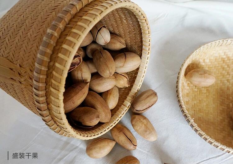 匠心啟航閱讀手工編織收納篚簍竹編