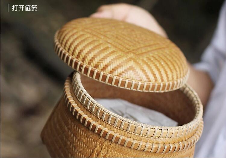 匠心啟航閱讀手工編織收納篚簍竹編