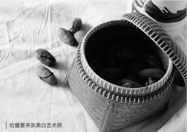 匠心啟航閱讀手工編織收納篚簍竹編