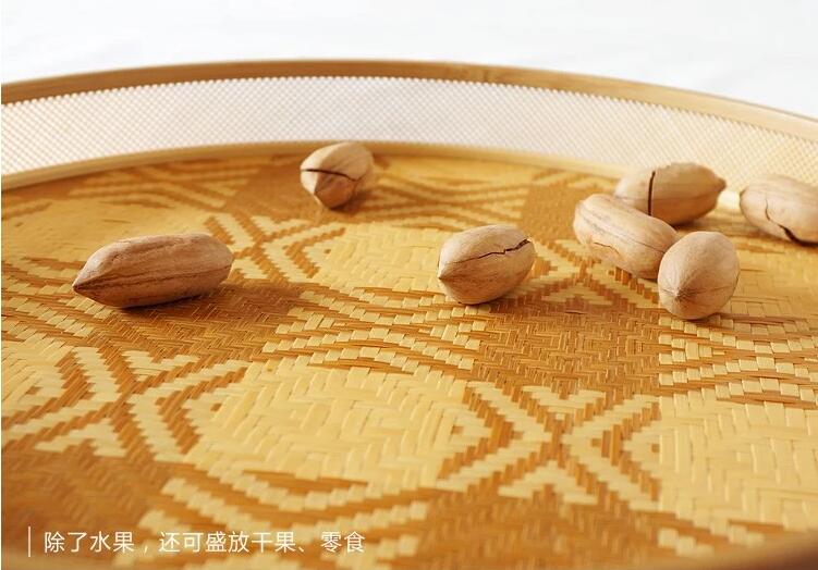 匠心啟航閱讀家用竹編茶點(diǎn)收納托盤