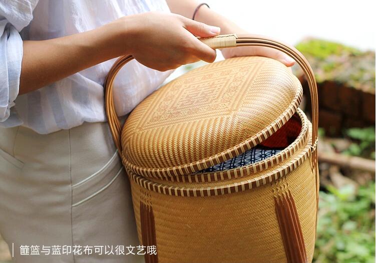 匠心啟航閱讀竹編收藏品手工竹籃