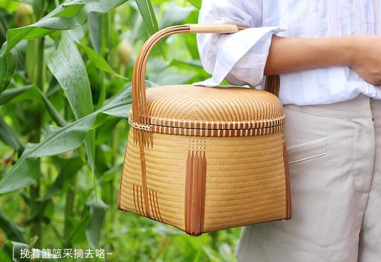 匠心啟航閱讀竹編收藏品手工竹籃