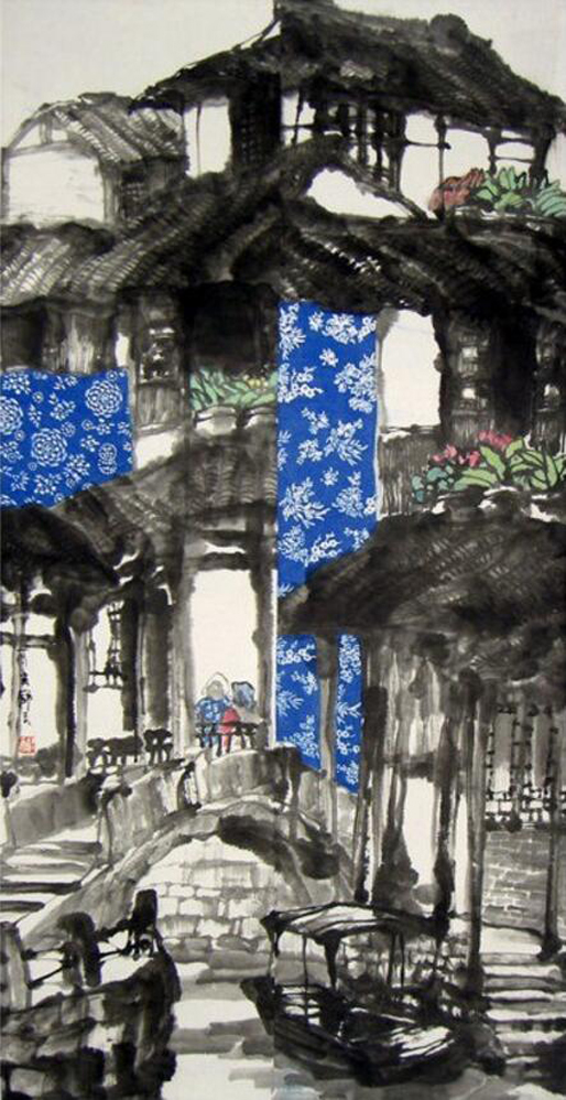 水鄉(xiāng)藍(lán)印花布｜曹舒天