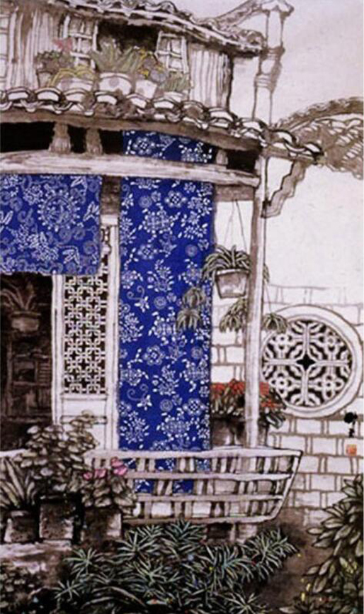 水鄉(xiāng)藍(lán)印花布｜曹舒天