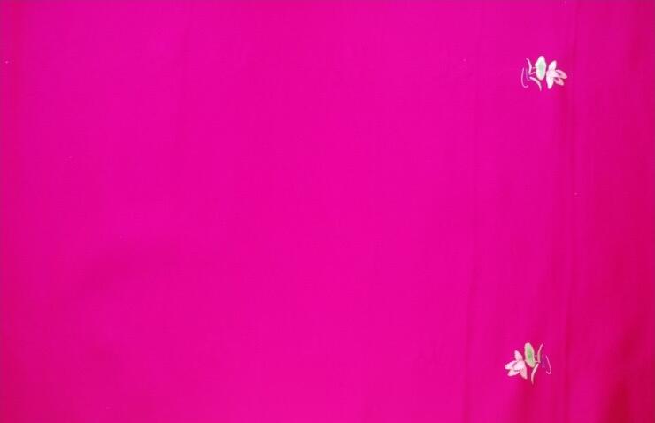 玫紅鴛鴦真絲提花布