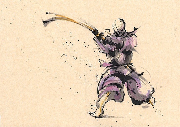 日本勝亦勇水墨功夫中華武術插畫（一）