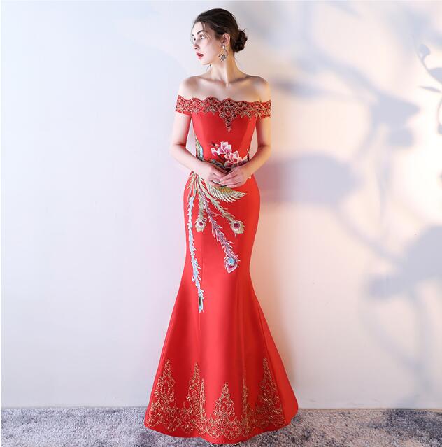 匠心啟航閱讀刺繡綁帶中式婚禮禮服