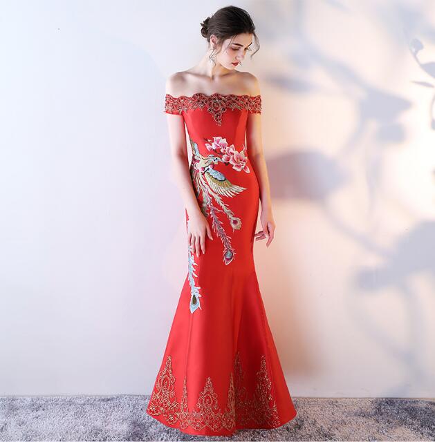 匠心啟航閱讀刺繡綁帶中式婚禮禮服