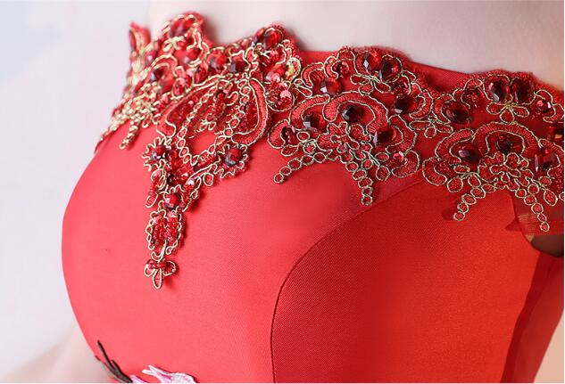 匠心啟航閱讀刺繡綁帶中式婚禮禮服